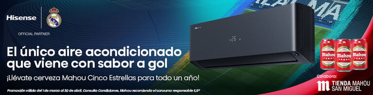 Hasta un a&ntilde;o de cerveza Mahou gratis por la compra de un televisor HISENSE