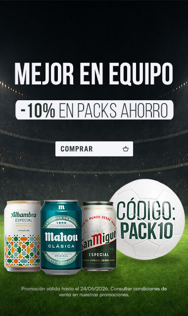 Aprovecha nuestro 10% extra en packs ahorro con el cup&oacute;n PACK10