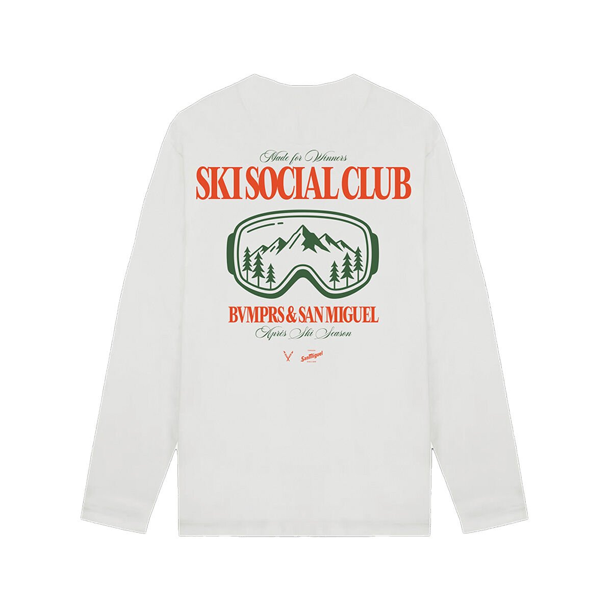 Camiseta manga larga Bvmprs x San Miguel blanco