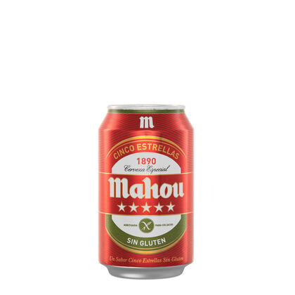 Mahou Cinco Estrellas Sin Gluten Pack Ahorro Latas 48 x 33 cl.